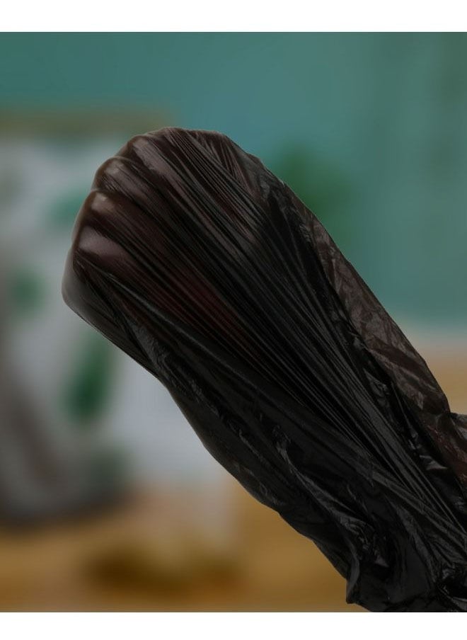 ZCM-HAPPY 10 Rolls Portable Drawstring Garbage Bag Black/Brown 45*50cm  - Image 5