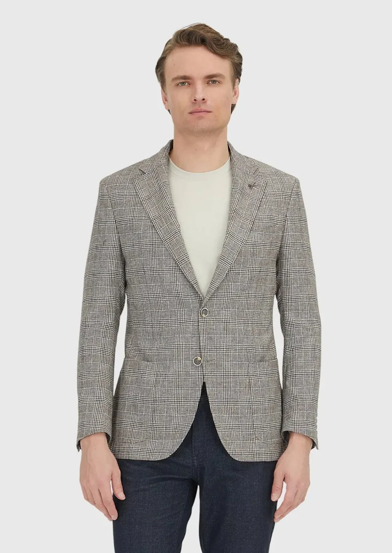 رامسي جاكيت من الصوف المخلوط بلون المنك، خفيف الوزن، بقصة ضيقة