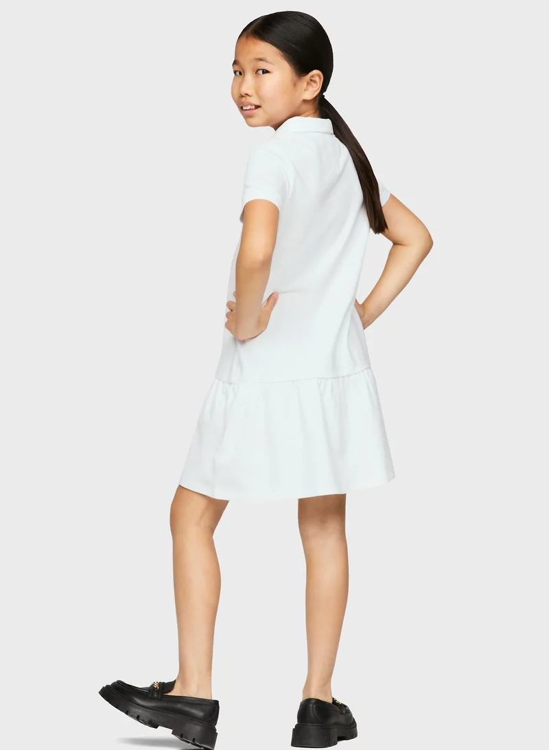 TOMMY HILFIGER White Polo Dress