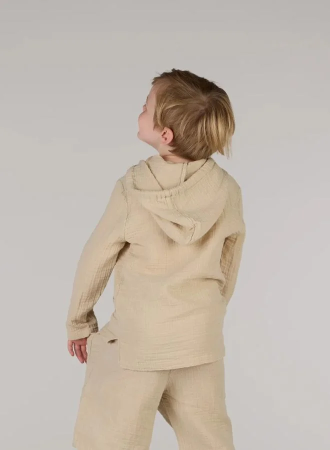 Just Nature Beige Regular Fit Hoodie Shirt  | Best Price UAE