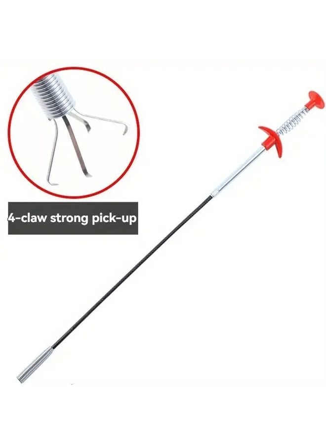 Black 4 Claw Toilet Plunger Flexible Handheld Drain Cleaner For Sink And Home Use - Image 4