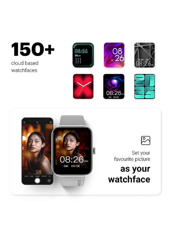 ساعة ذكية Noise Pulse Go Buzz مع اتصال بلوتوث متقدم، شاشة TFT 1.69 بوصة، SpO2، 100 وضع رياضي مع اكتشاف تلقائي، بطارية تصل إلى 7 أيام (يومان مع مكالمات ثقيلة) - أسود غامق