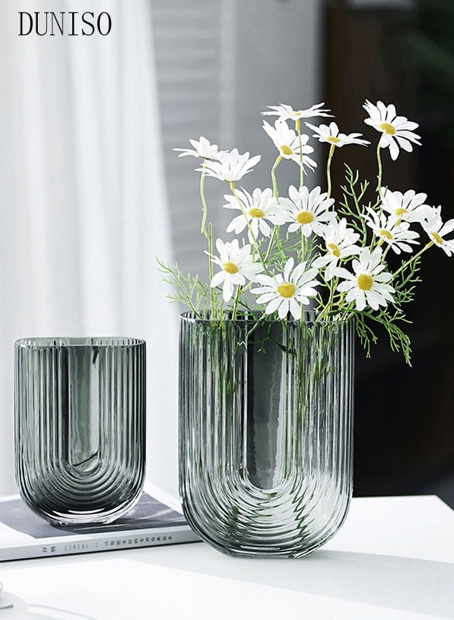 DUNISO Creative Clear Vase for Flowers, Bookshelf Decor, Unique Vase for Book Lovers, Artistic and Cultural Flavor Glass Vases for Home Office Decor  - Image 4