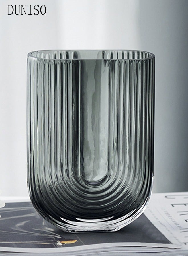 DUNISO Creative Clear Vase for Flowers, Bookshelf Decor, Unique Vase for Book Lovers, Artistic and Cultural Flavor Glass Vases for Home Office Decor  - Image 5