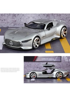 بيوينتي سيارة مرسيدس بنز AMG Vision GT موديل 1:32 فضي اللون من مرسيدس بنز AMG GT صوت وضوء  - Image 1