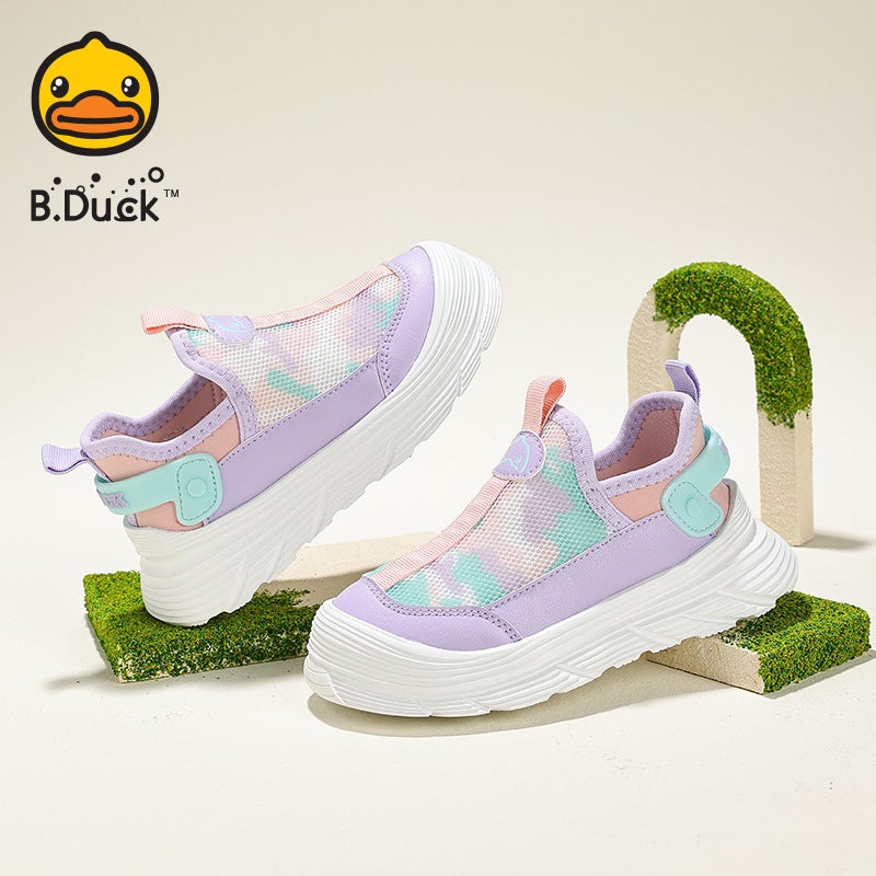 Little Yellow Duck Children'S Shoes 2025 Spring New Breathable Girls Lazy Shoes Boys Mesh Breathable Casual Shoes - Image 3