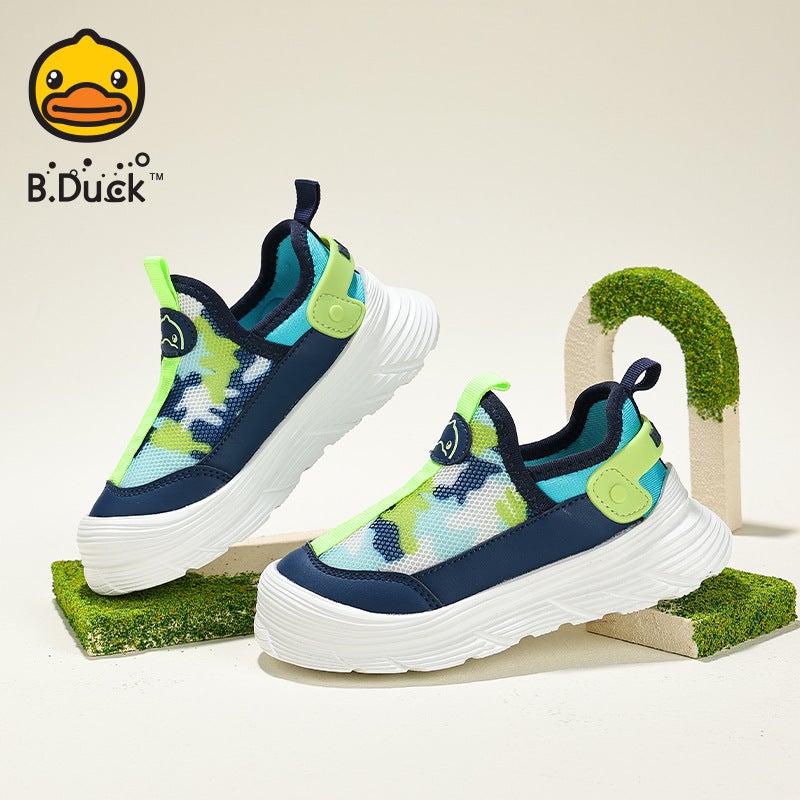 Little Yellow Duck Children'S Shoes 2025 Spring New Breathable Girls Lazy Shoes Boys Mesh Breathable Casual Shoes - Image 4