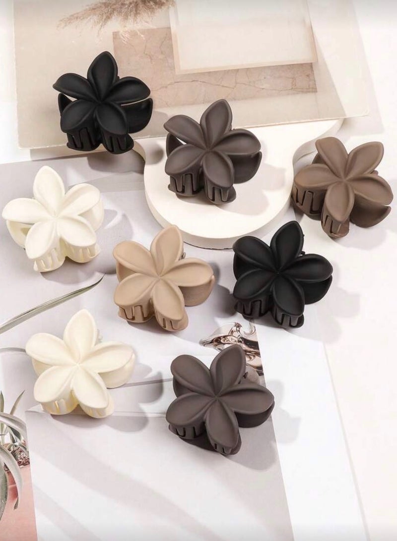 طقم 3 قطع توكة وقفاش شعر بتصميم وردة أنيق – 6 ألوان عصرية ثابتة تناسب جميع الإطلالات اليومية والمناسبات - Image 2