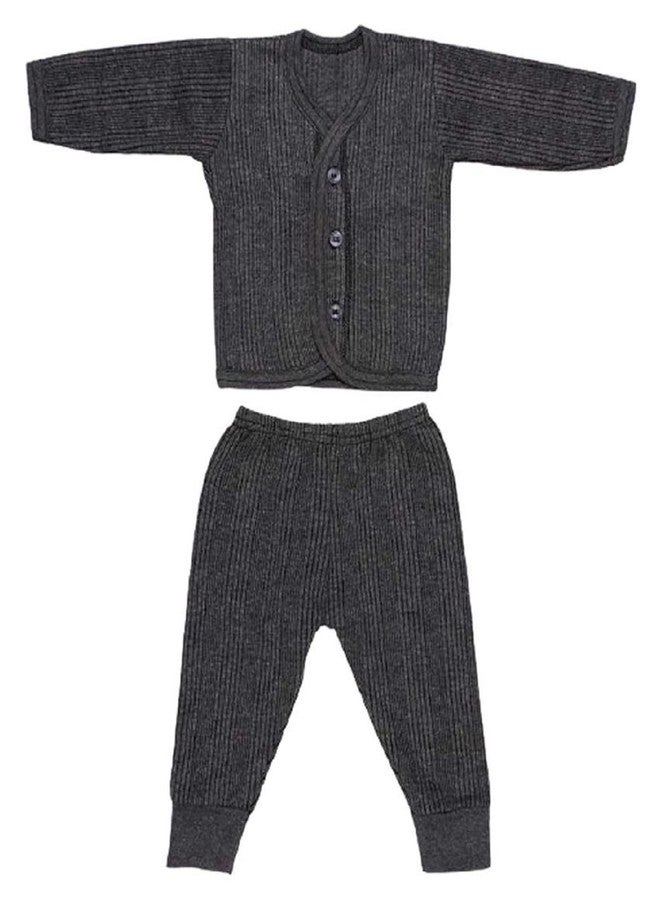 Atipriya Combo of Baby Boys and Girls Unisex Soft Winter Wear Dress Clothing Set | 3 Full Sleeves T-shirt + 3 Full Lowers Pyjama Pant (3 Lining and 3 button thermals set of 6) (9-18 months, L) - Image 4
