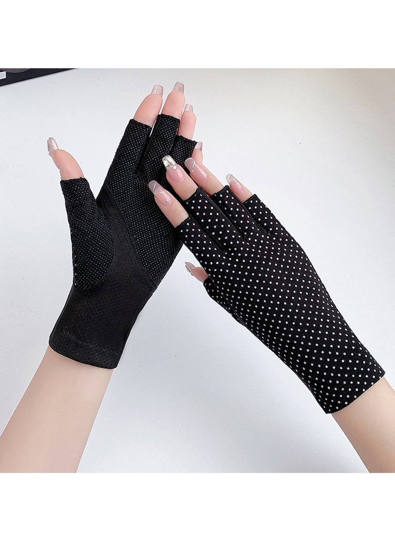 Generic Women Girls Summer Fingerless Gloves, Non-slip UV Protection Driving Gloves Outdoor Gloves  - Image 4