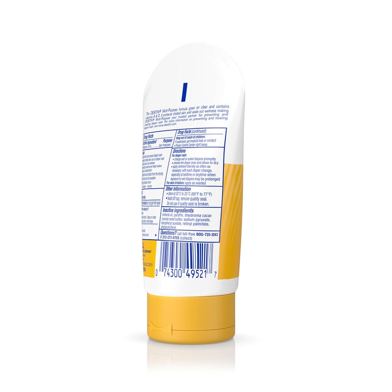 Desitin Skin Protectant and Diaper Rash Ointment Multi-Purpose with Vitamins A & D, Travel Size, 3.5. Oz Tube - Image 3