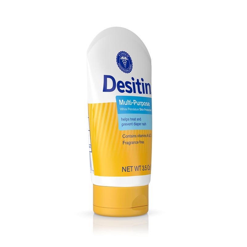 Desitin Skin Protectant and Diaper Rash Ointment Multi-Purpose with Vitamins A & D, Travel Size, 3.5. Oz Tube - Image 2