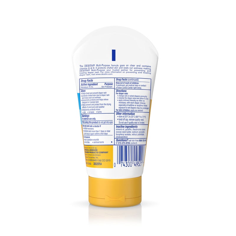 Desitin Skin Protectant and Diaper Rash Ointment Multi-Purpose with Vitamins A & D, Travel Size, 3.5. Oz Tube - Image 4