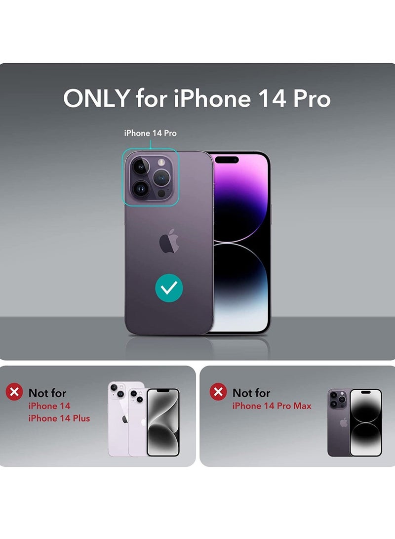 MUNTAQI MagSafe Phone Case Supports Magnetic Wireless Charging, Shockproof Military-Grade Protection, Scratch-Resistant Back, Classic Hybrid Cover for iPhone 14 Pro, Clear Purple - Image 2