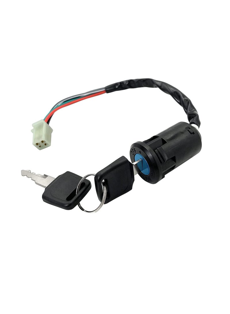 Y&D Ignition Switch with Key 4 Wire for TaoTao Buyang Coolsport Kazuma Sunl Coolster 50cc 70cc 90cc 110cc 125cc 150cc 200cc 250cc Quad Super Pocket Dirt Bike ATV & Scooters - Image 1