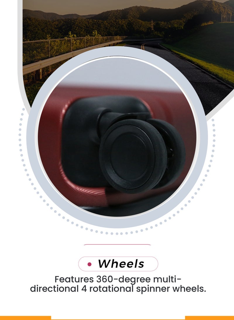 ستار لايف مجموعة حقائب سفر بعجلات من الجانب الصلب ABS مكونة من 3 قطع بعجلات دوارة مع قفل أرقام - Image 5