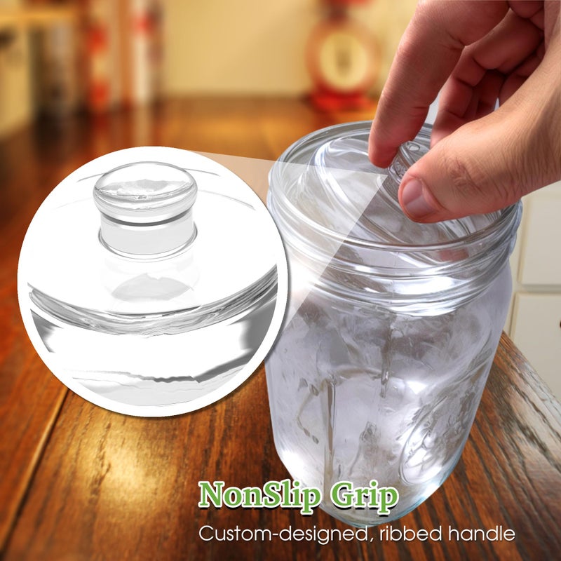 Year of Plenty Fermentation Weights - NonSlip Grip Handle - for Fermenting Sauerkraut, Pickles, Kimchi in Wide Mouth Mason Jars - Lead/Cadmium Free - (Set of 4) - Image 2