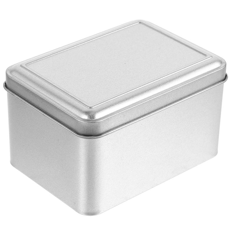 Frosted Silver Tinplate Tea Storage Jar with Lid for Loose Tea Leaves and Snacks - Image 2
