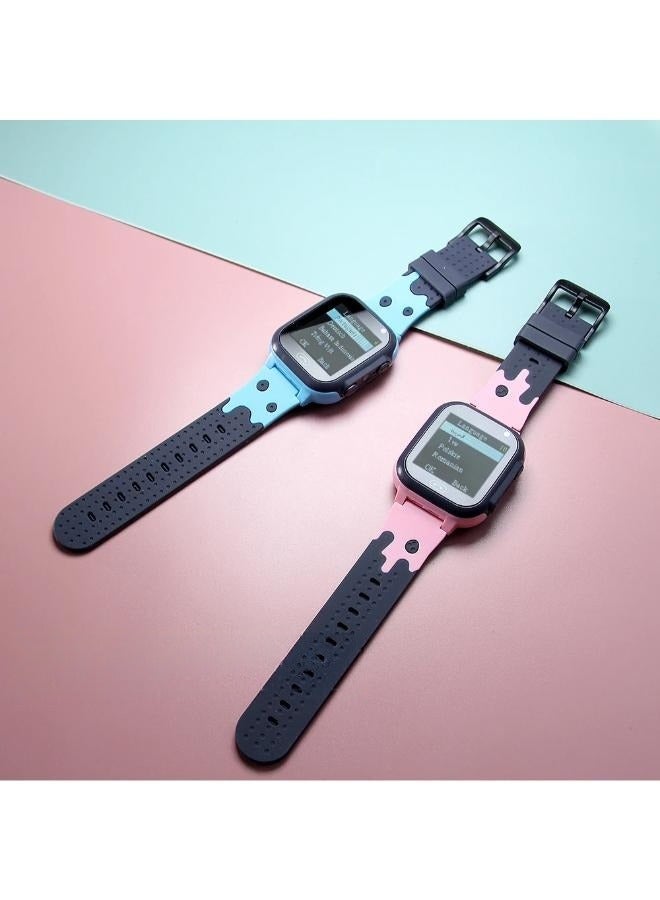 نابي ساعة ذكية Z4 للأطفال للأولاد والبنات مقاومة للماء بشاشة تعمل باللمس IP65 مع مكالمة صوتية ثنائية الاتجاه ووضع الغرفة هدية مثالية لأعياد الميلاد (أزرق) - Image 3