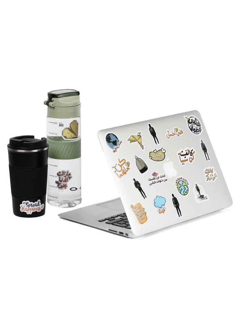 Qalby Etmaan Waterproof Stickers 25pcs set - Image 3