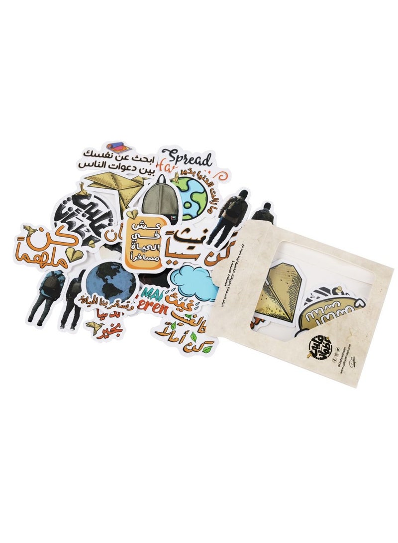 Qalby Etmaan Waterproof Stickers 25pcs set - Image 1