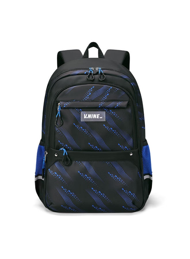 V.Nine Ninth City School Bag For Primary School Boys Large Capacity Double Shoulder Backpack For Middle School And High School Students Children's School Bag Night Sky Black - Image 3