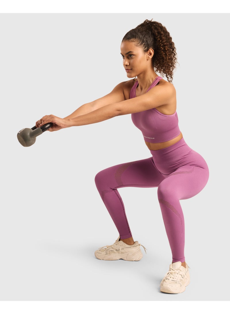 ماسلميند حمالة صدر رياضية سلسة مع دعم لوضعية الجسم ومضادة للروائح والبكتيريا، قماش شبكي ناعم سريع الجفاف بـ 4 اتجاهات تمدد، حمالات عريضة مع وسادات قابلة للإزالة، دعم متوسط - Image 3