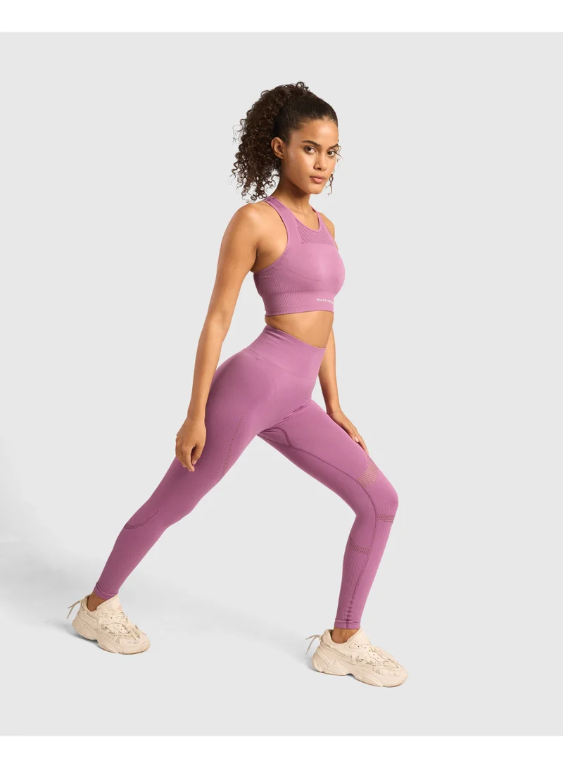 Musclemind Seamless Sports Bra for Gym Workout and Fitness with rib structure for Posture Assistance, anti-odour, anti-microbial, 4 way stretch, wide straps with removable pads, offers medium support, super soft fabric mesh with quick drying activewear