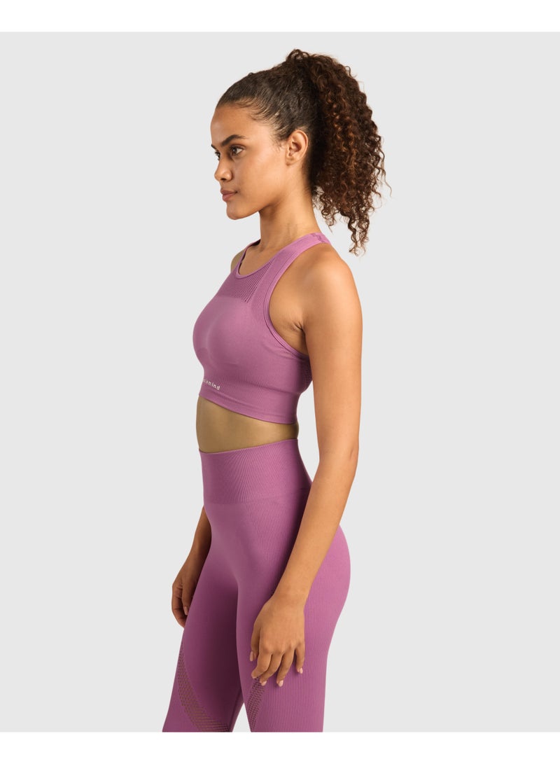 ماسلميند حمالة صدر رياضية سلسة مع دعم لوضعية الجسم ومضادة للروائح والبكتيريا، قماش شبكي ناعم سريع الجفاف بـ 4 اتجاهات تمدد، حمالات عريضة مع وسادات قابلة للإزالة، دعم متوسط - Image 5