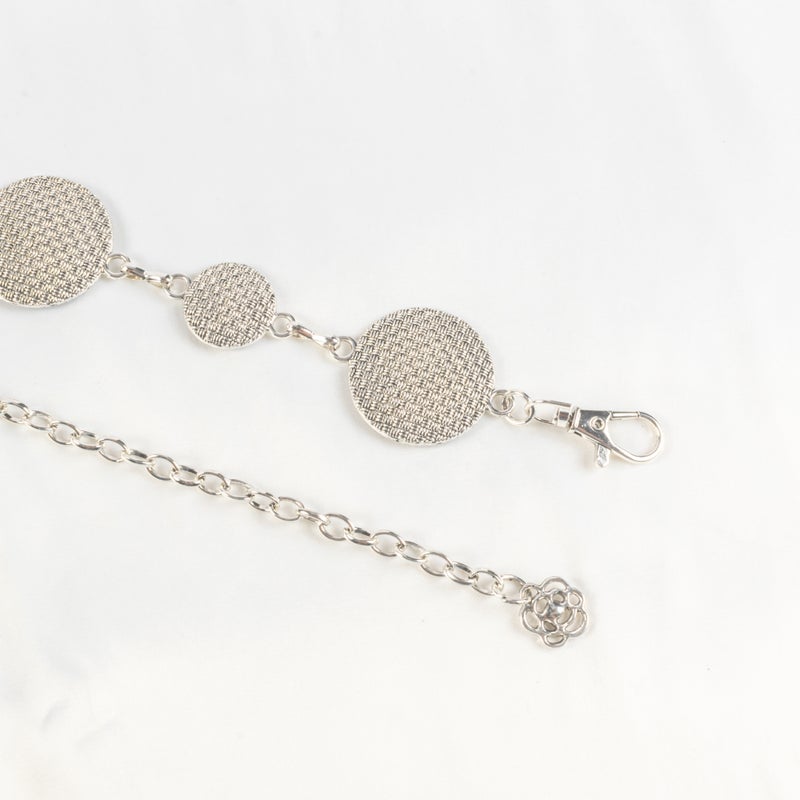 حزام وسط معدن حريمي فضي - Image 2