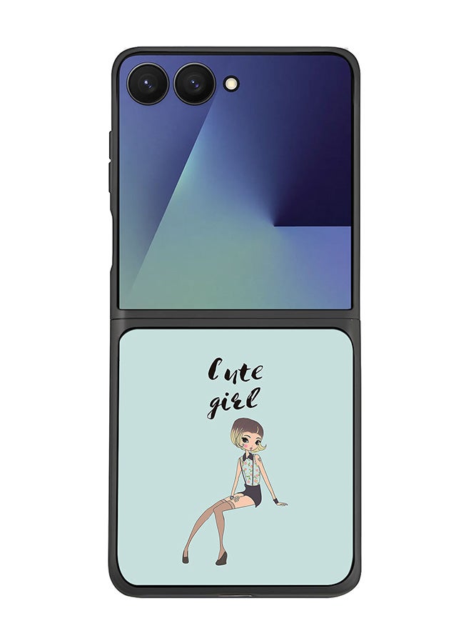 Stylizedd For Samsung Galaxy Z Flip7 Case,Slim fit Camera Protection, Shockproof Thin Phone cover  - Shy Cute Girl