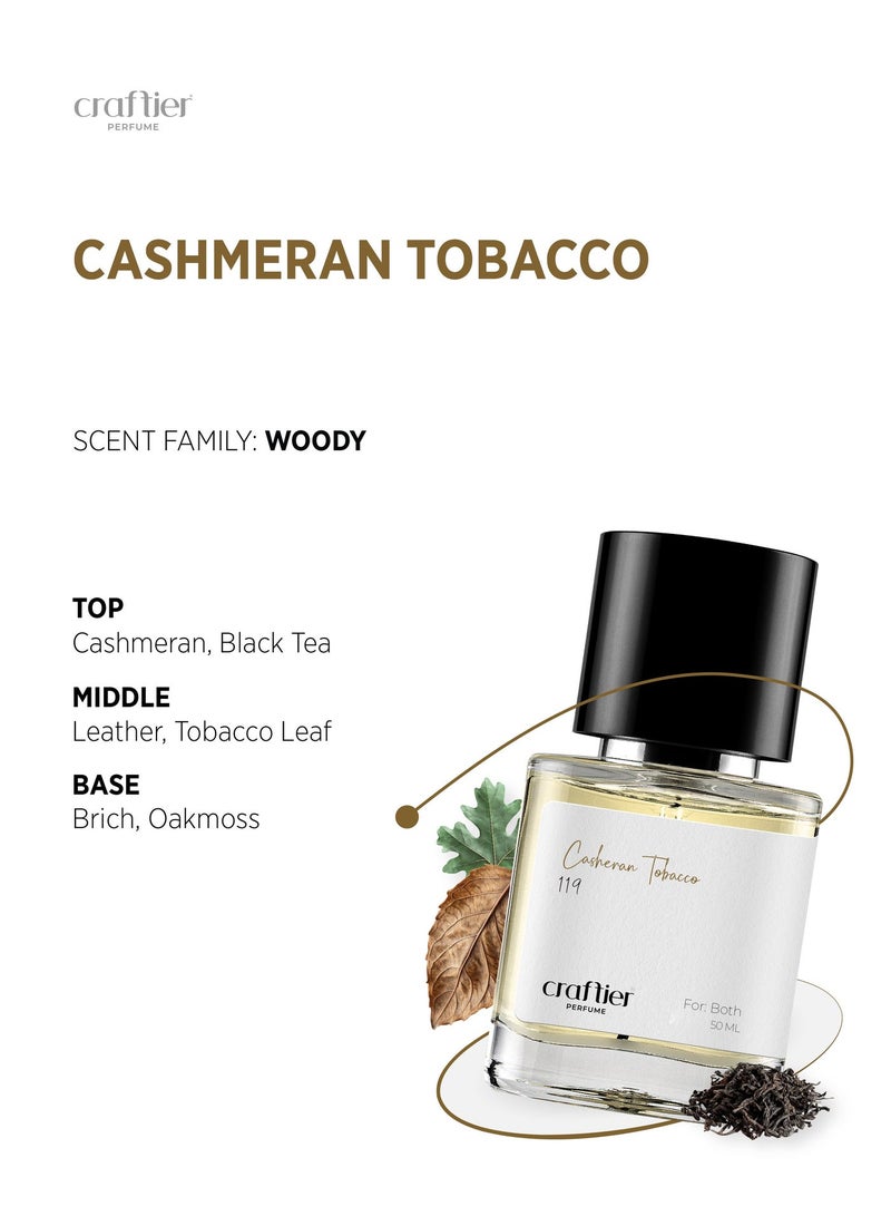 Craftier Perfume CASHMERAN TOBACO - Inspired of-SELLIER , Eau De Parfum for Men & Women - 50ml, Long Lasting Woody Fragrance Upto 48 Hrs, Travel Size Unisex Perfume - Image 3