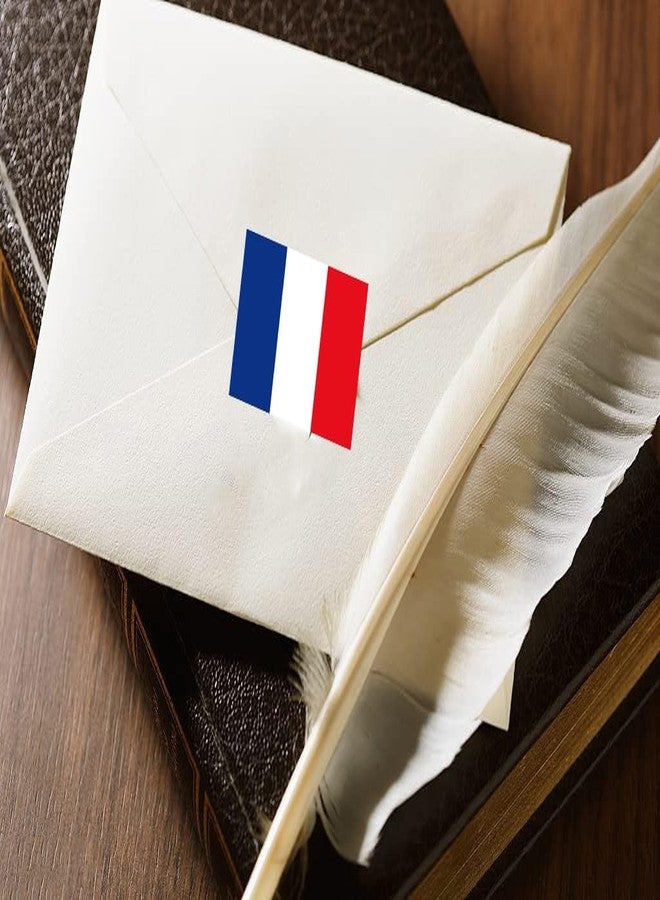 كوبا بلاي 500 قطعة ملصقات لفافة ملصقات فرنسا - علم فرنسا، لوازم حفلات باريس، ديكورات، هدايا، حاويات برطمانات، حروف، ملصقات اصنعها بنفسك، ملصقات يوم الباستيل السعيد - Image 4