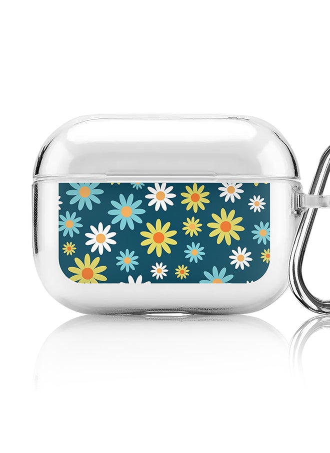 Stylizedd - Classic Clear printed Case for Apple AirPods Pro 2nd Generation Thin Transparent Cover [Designed for Apple AirPods Pro 2nd Generation] - Pick a daisy - Image 1