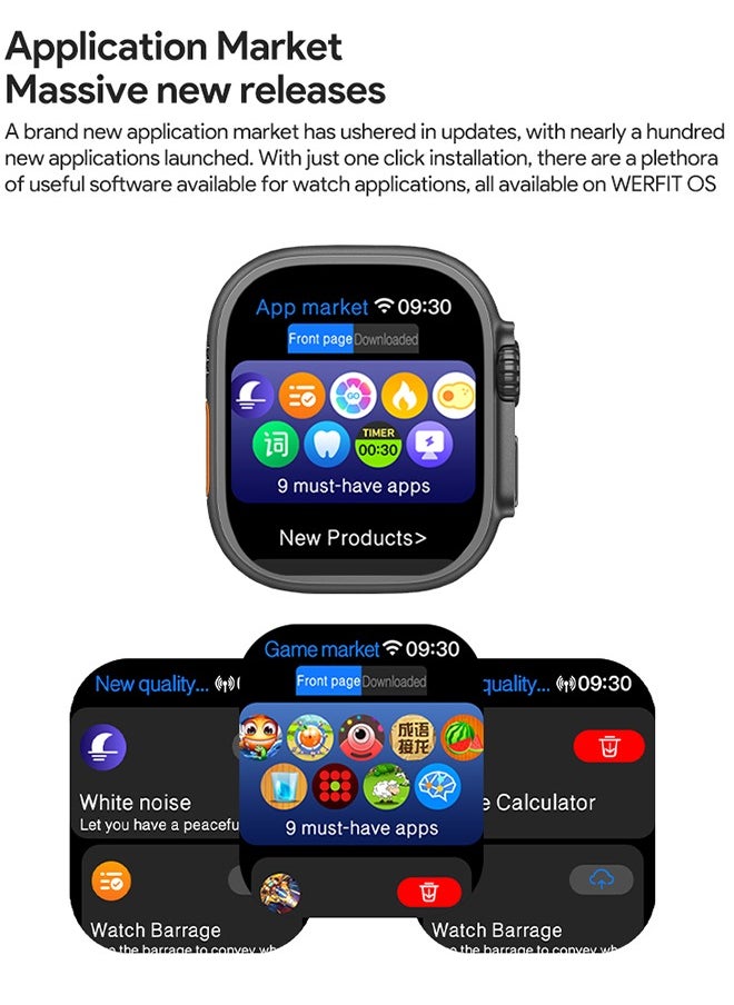 DAKS - 2.02" AMOLED Smartwatch with AI Assistant, Bluetooth Internet Sharing, Real-Time Photo Preview, Wearfit OS, Navigation, and Customizable AI Dial Plates – Smartwatch for Men & Women - Image 1