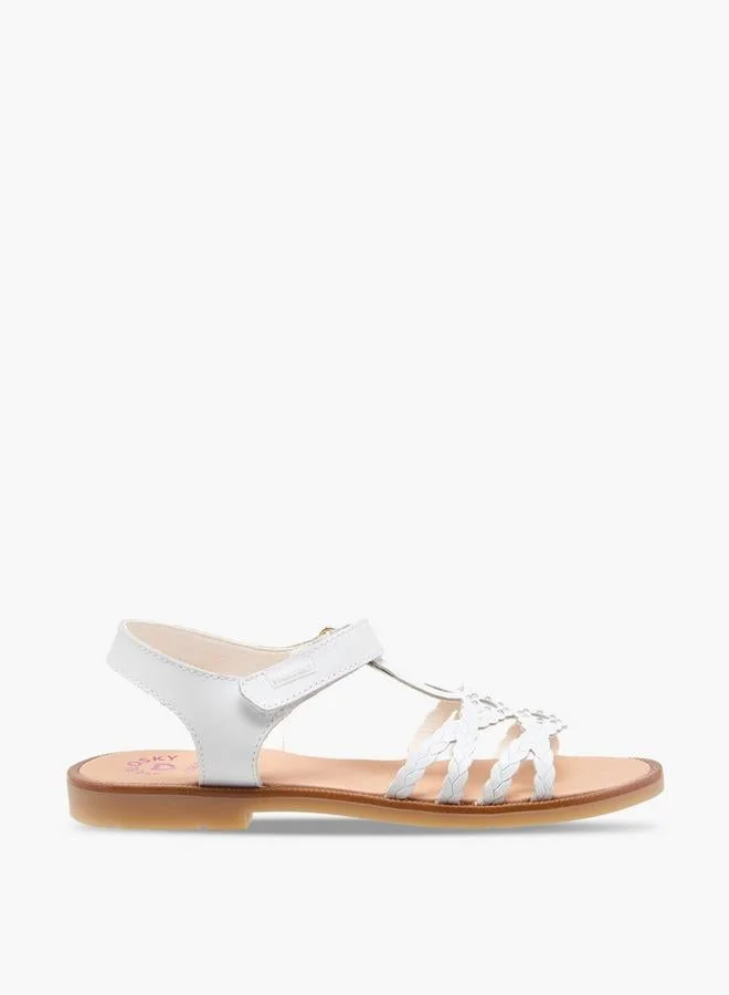 بابلوسكي Girls Embellished Cross Strap Sandals