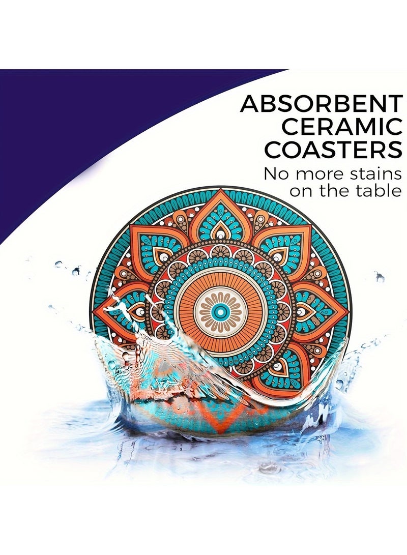 8pcs Heat Resistant Natural Cork Coasters and Placemats - Absorbent and Reusable for Cold Drinks, Wine Glasses, Plants, Cups, and Mugs - Image 5