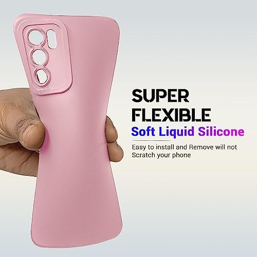 LIRAMARK Silicone Soft Back Cover Case for Oppo A16 (Silicone Pink) - Image 4