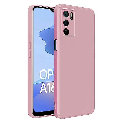 LIRAMARK Silicone Soft Back Cover Case for Oppo A16 (Silicone Pink) - Image 1