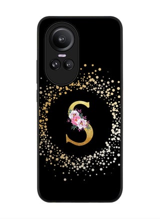 Rugged Black Edge case for Oppo Reno10 / Oppo Reno10 Pro, Slim fit Flexible   Custom Monogram Initial Letter Floral Pattern Alphabet - S (Black) - pzsku/ZD71B1B2D9F043A2D9668Z/45/_/1704954957/979aa5de-ad75-4852-abe6-e477b066fb59