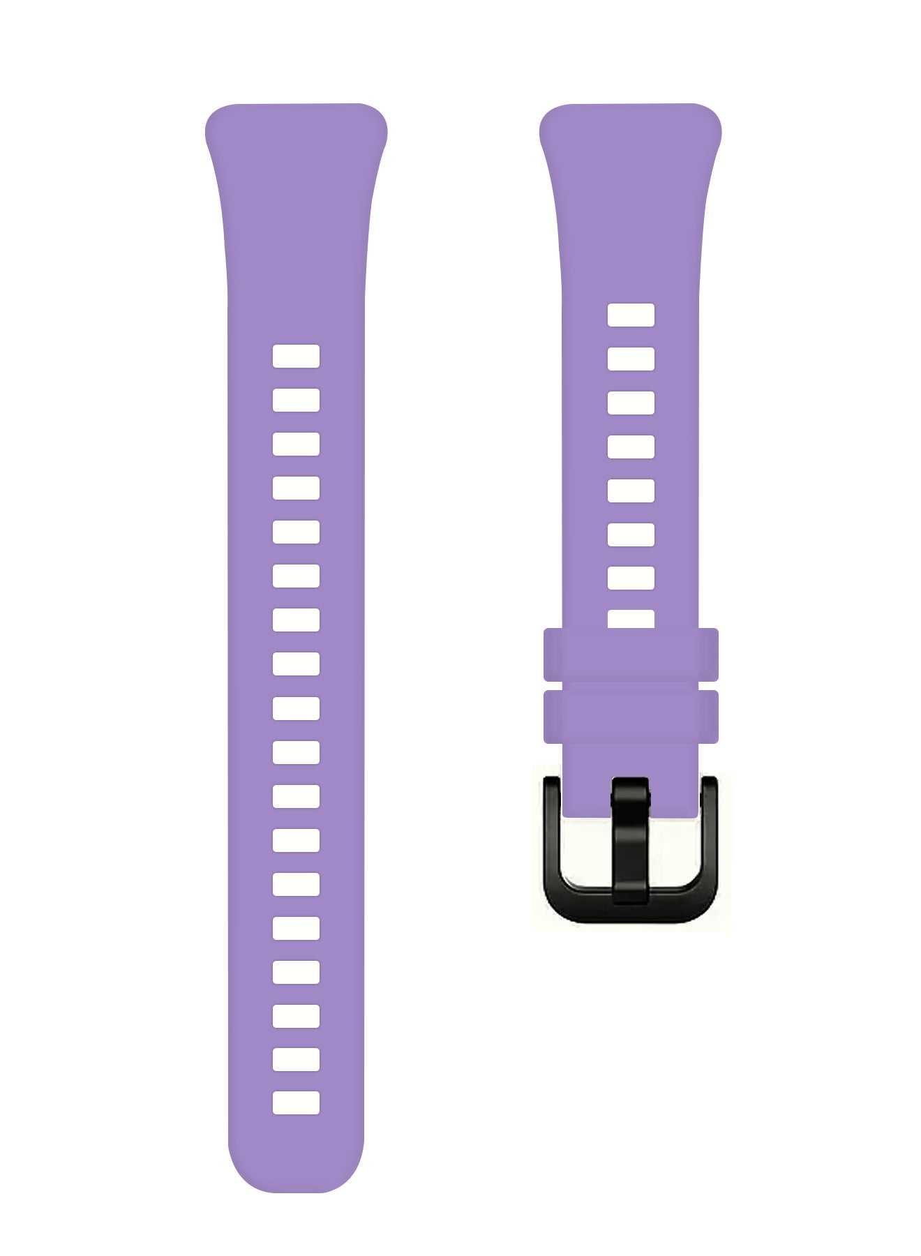 CATANES Huawei Band 6 / Honor Band 6 Fitness Tracker Replacement Silicone Band Adjustable Waterproof Smart Watch Strap with Buckle Light Purple