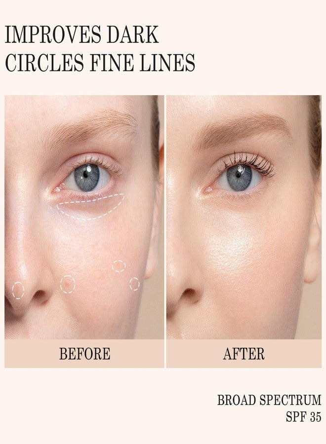 KYDA Mineral Sunscreen Eye Cream, 3-in-1 Anti-Aging Eye Cream, SPF 35, for Dark Circle and Fine Lines, Light - Image 4