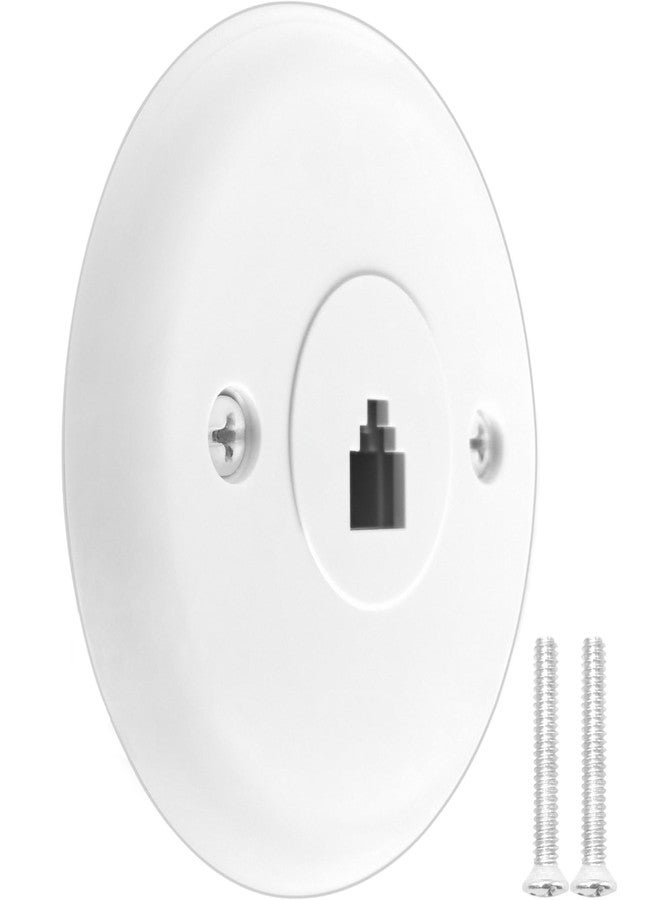NECABLES Phone Jack Cover Plate Round Telephone Wall Jack 4 Screw Terminals to RJ11 6P4C Female White - Image 3
