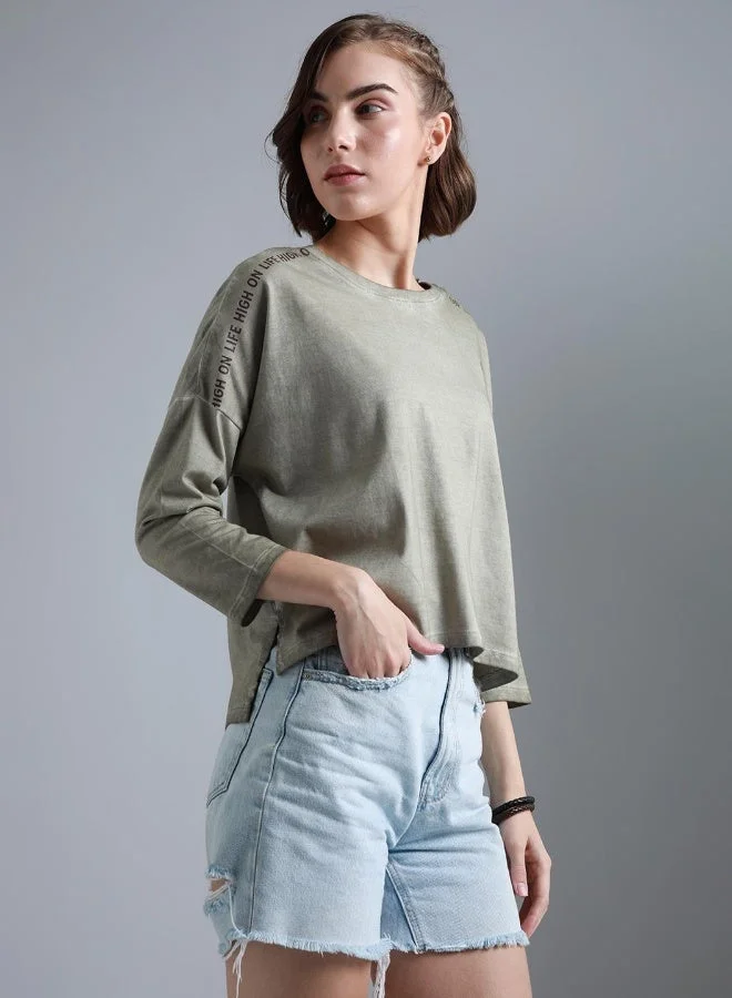 Women Beige T-shirts