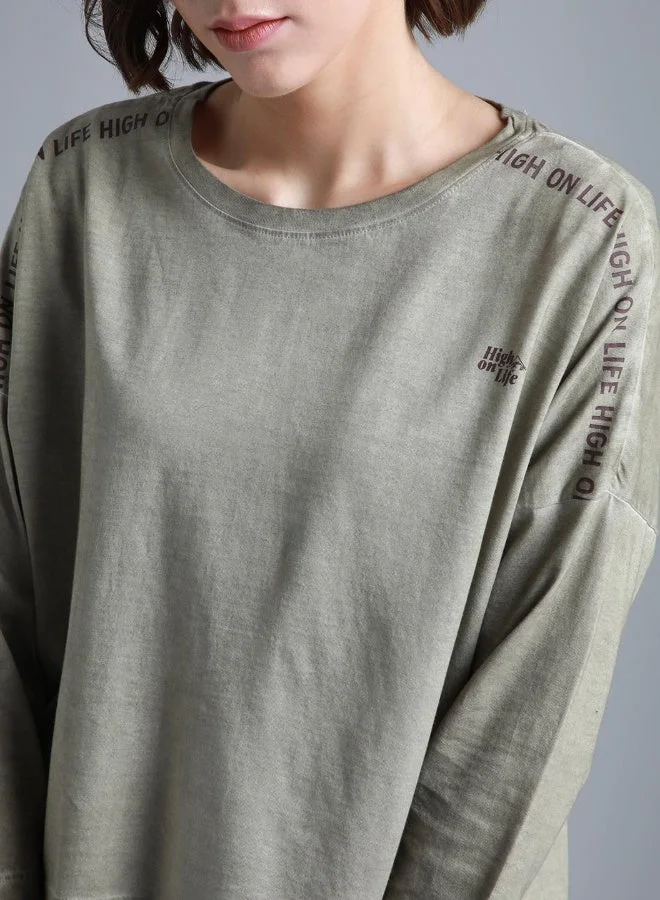 HIGH STAR  Women Beige T-shirts  | Best Price UAE