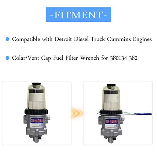Sporthfish Colar/Vent Cap Fuel Filter Wrench Metal for 380134 382 Compatible with Detroit Diesel Truck Cummins Engines with 6 inch Inner Diameter - Image 5