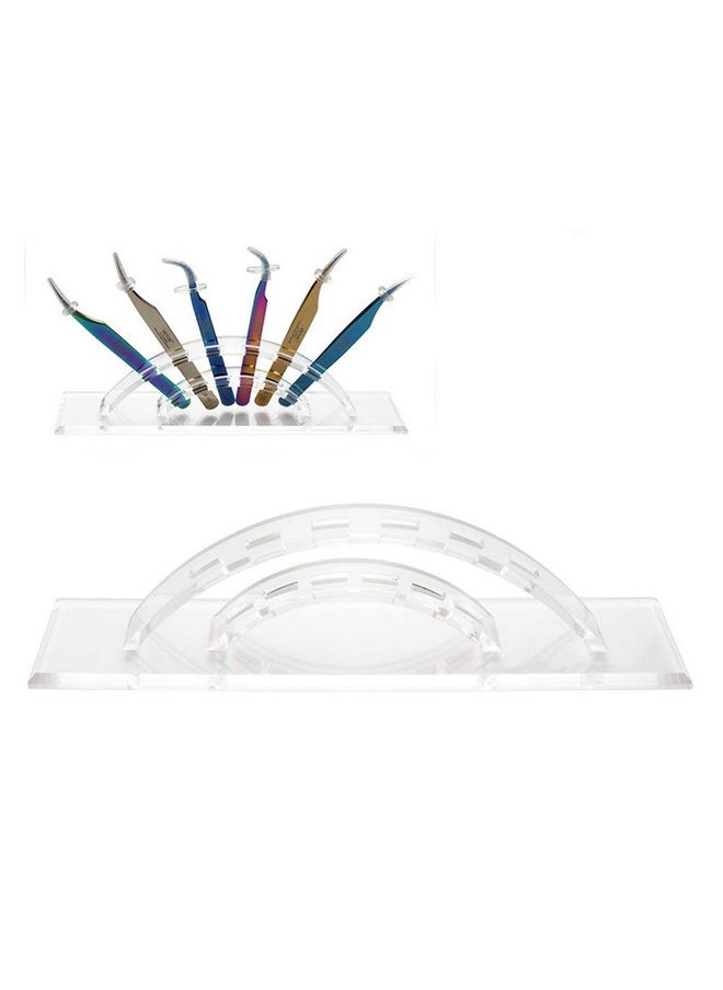 esowemsn - 1Pc 6 Holes Acrylic Tweezers Stand Holder Eyelash Extension Storage Rack Eyelash Tweezer Collecting Displaying Shelf Eyelashes Extension Supplies Accessories - Image 1