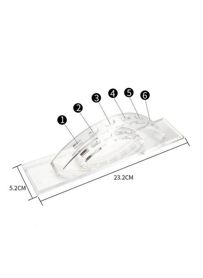 esowemsn - 1Pc 6 Holes Acrylic Tweezers Stand Holder Eyelash Extension Storage Rack Eyelash Tweezer Collecting Displaying Shelf Eyelashes Extension Supplies Accessories - Image 1