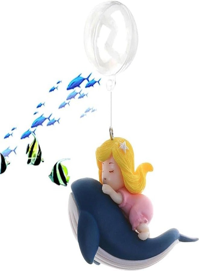 VAYINATO® Floating Fish Tank Decoration Cute Cartoon Aquarium Ornament Safe and Portable Suitable for Large Medium Small Fish Tank (Whale-Riding Girl) By Petzlifeworld - Image 4