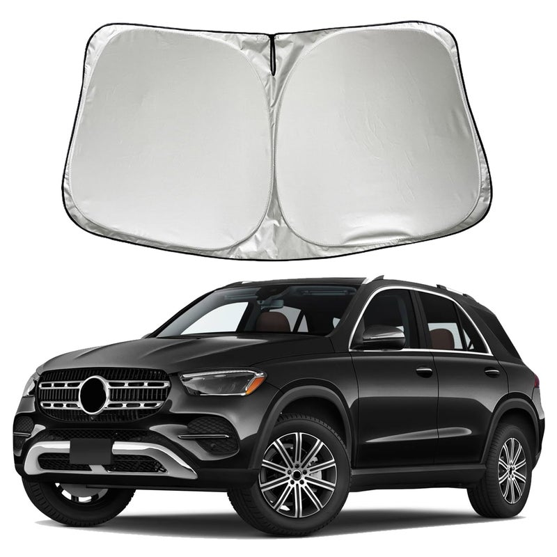 SZYUCHEN Car Windshield Sun Shade Sunshade Compatible with Mercedes Benz GLE GLE 350 450 53 AMG 2025 2024 20232016 GLS 450 350 20202025 Accessories Car Front Window Sun Shield